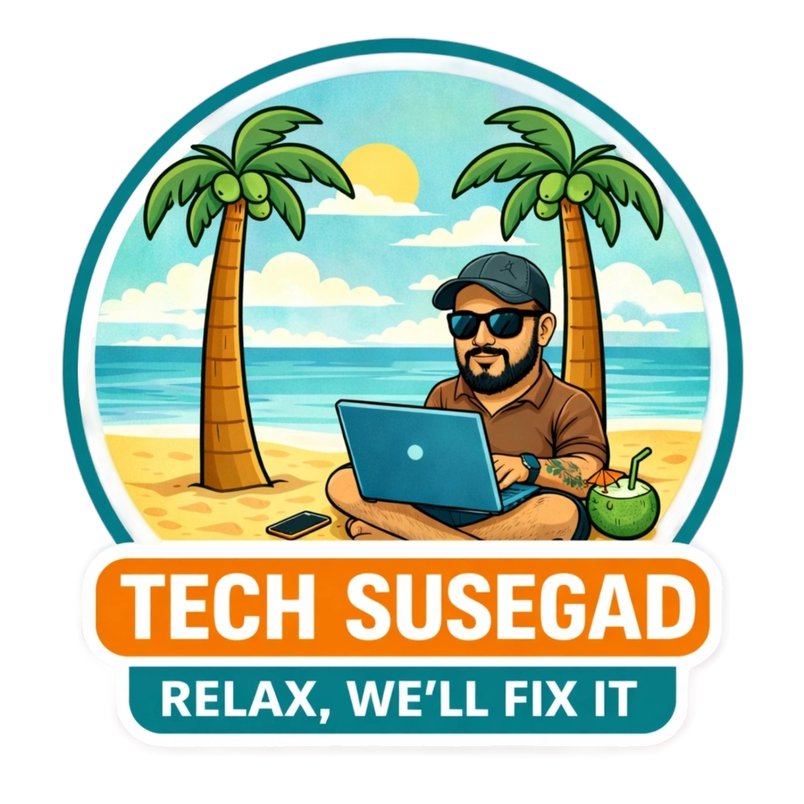 Tech Susegad logo - Relax, we'll fix it